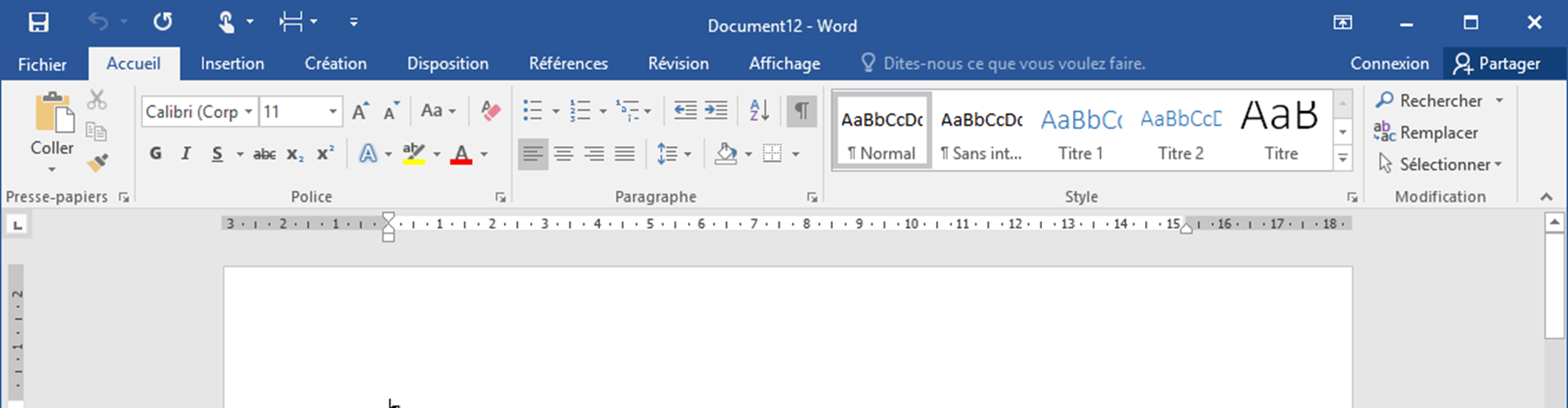 L'interface de Word
