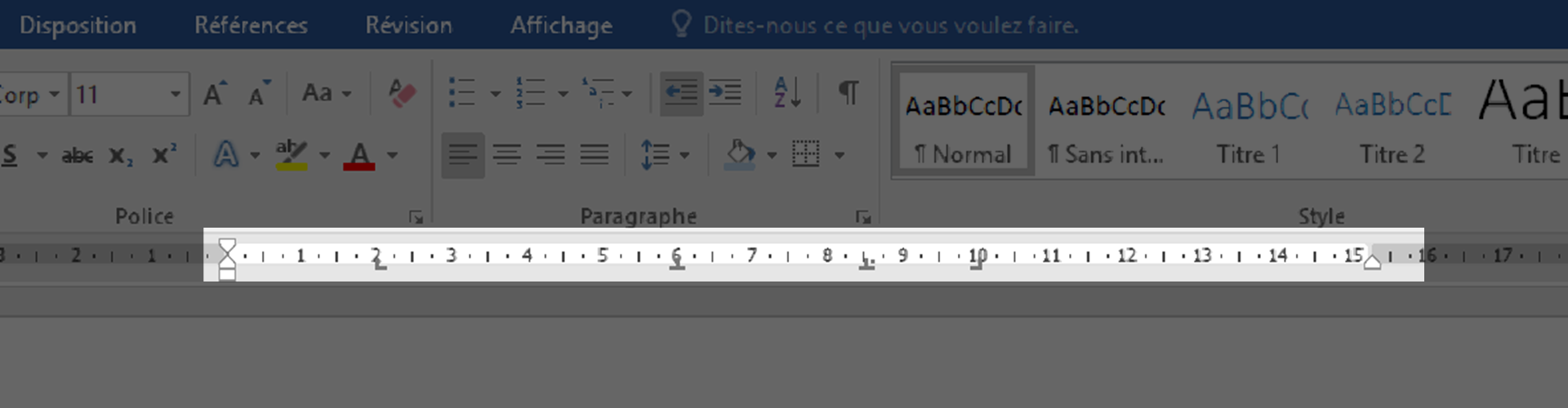 Aligner du texte avec les tabulations