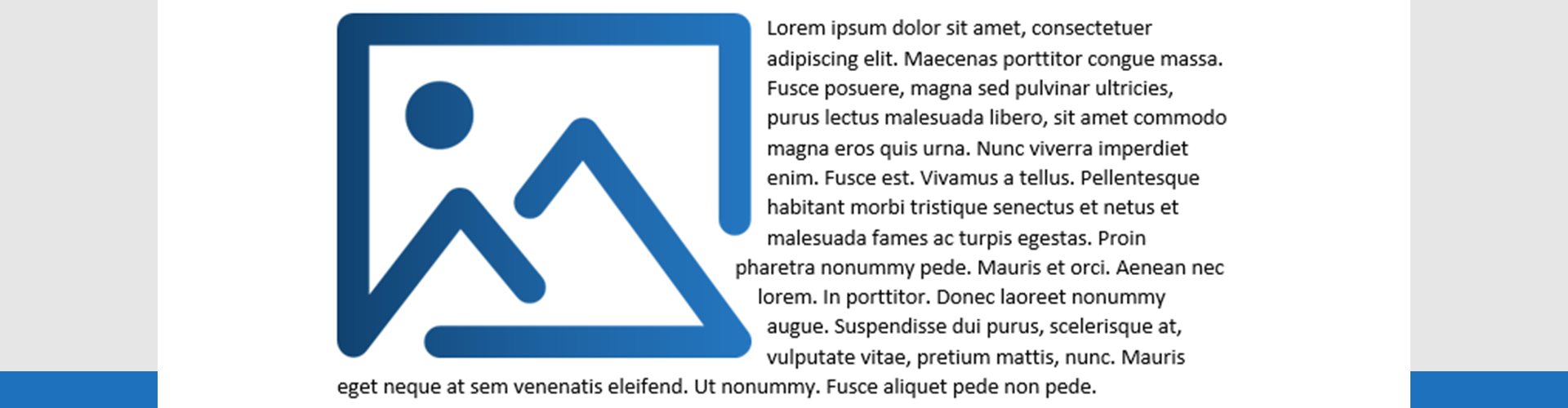 Habiller une image avec du texte