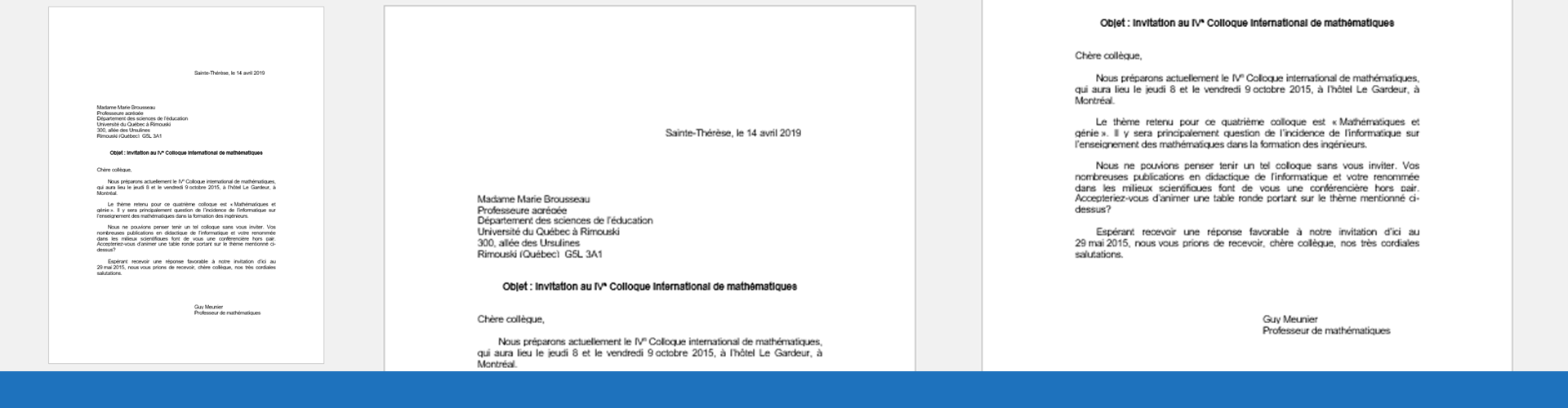 La lettre administrative